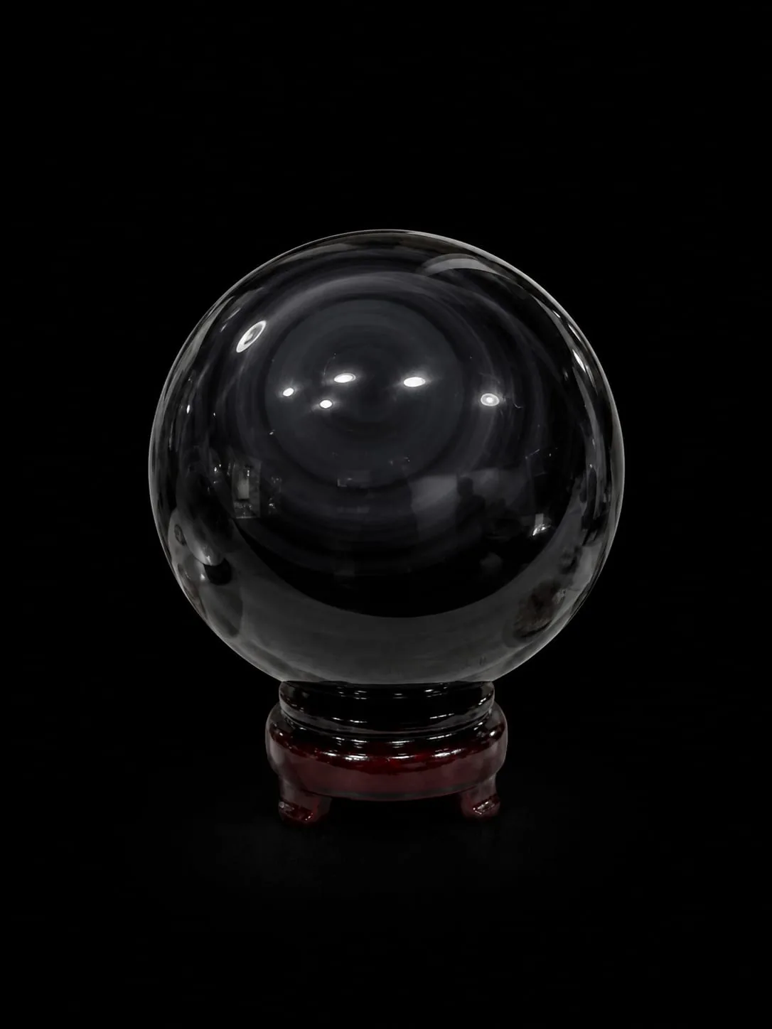 Rainbow obsidian sphere